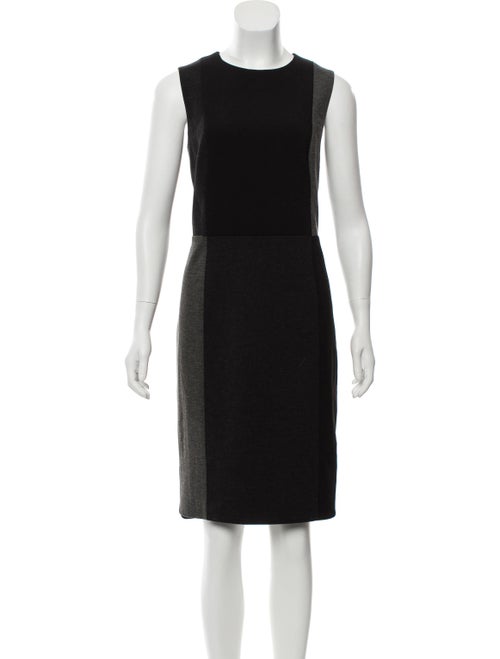 Akris Punto Sleeveless Color Block Dress Grey