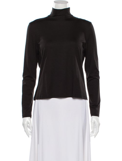 Akris Punto Turtleneck Long Sleeve Top Black