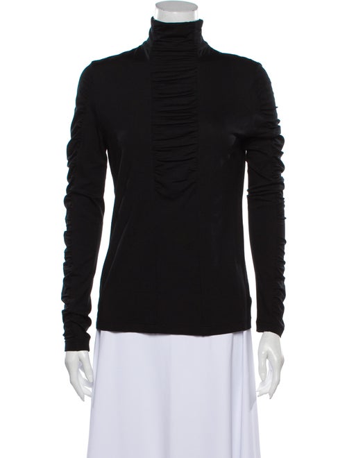 Akris Punto Turtleneck Long Sleeve Top Black