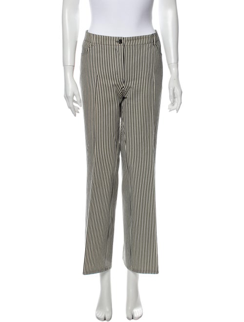Akris Punto Striped Wide Leg Pants Black