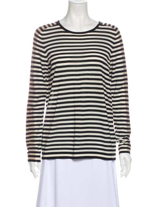 Akris Punto Striped Scoop Neck T-Shirt