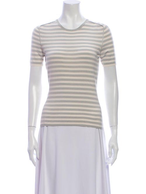 Akris Punto Silk Striped T-Shirt