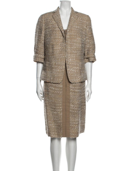 Akris Punto Tweed Pattern Dress Set