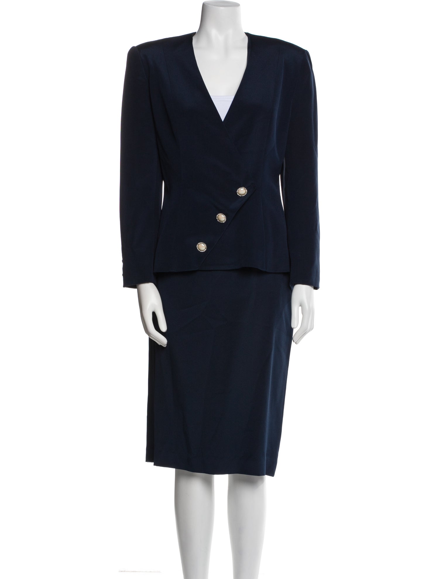 AKIRA Vintage Silk Skirt Suit