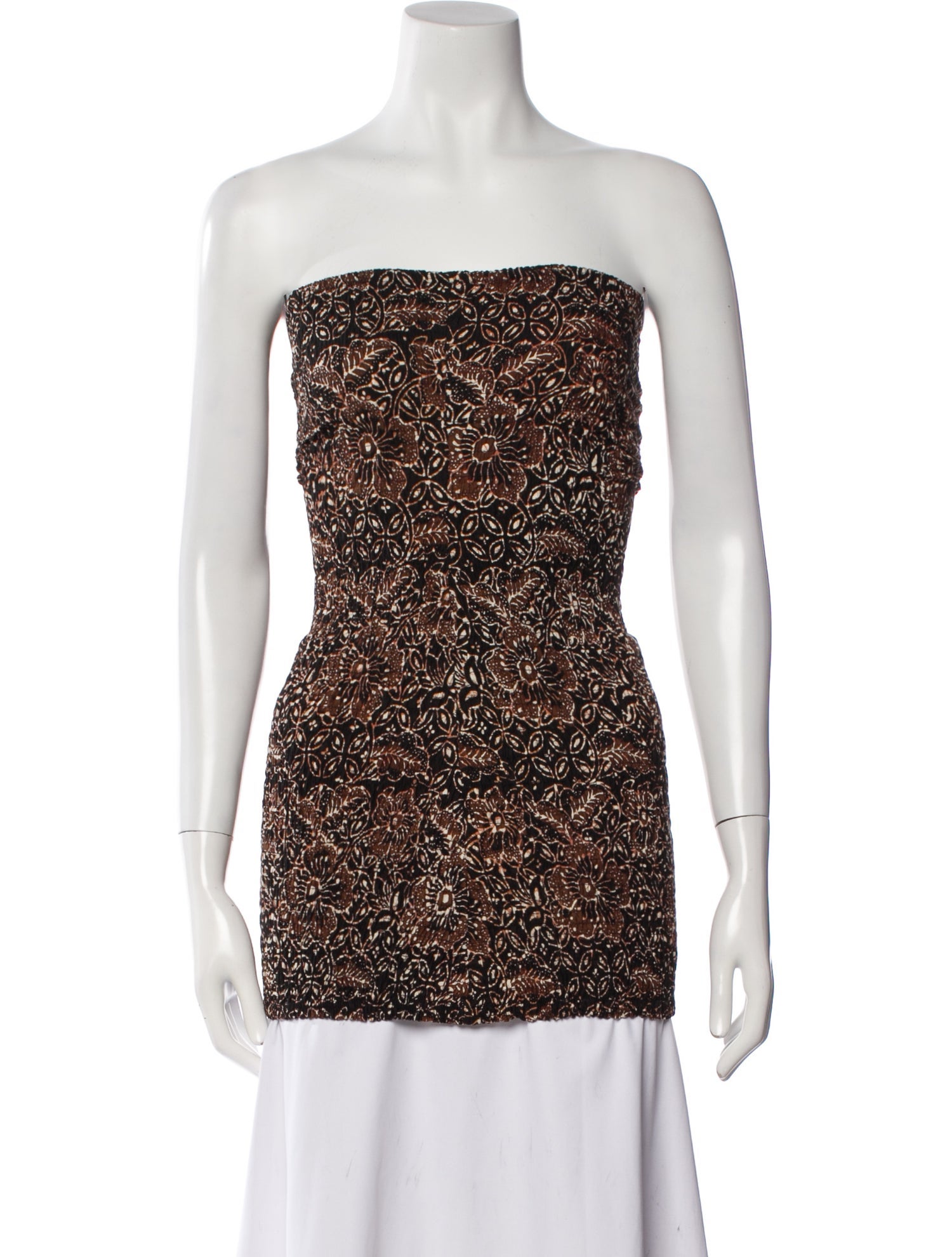 Akoia Swim Printed Strapless Top