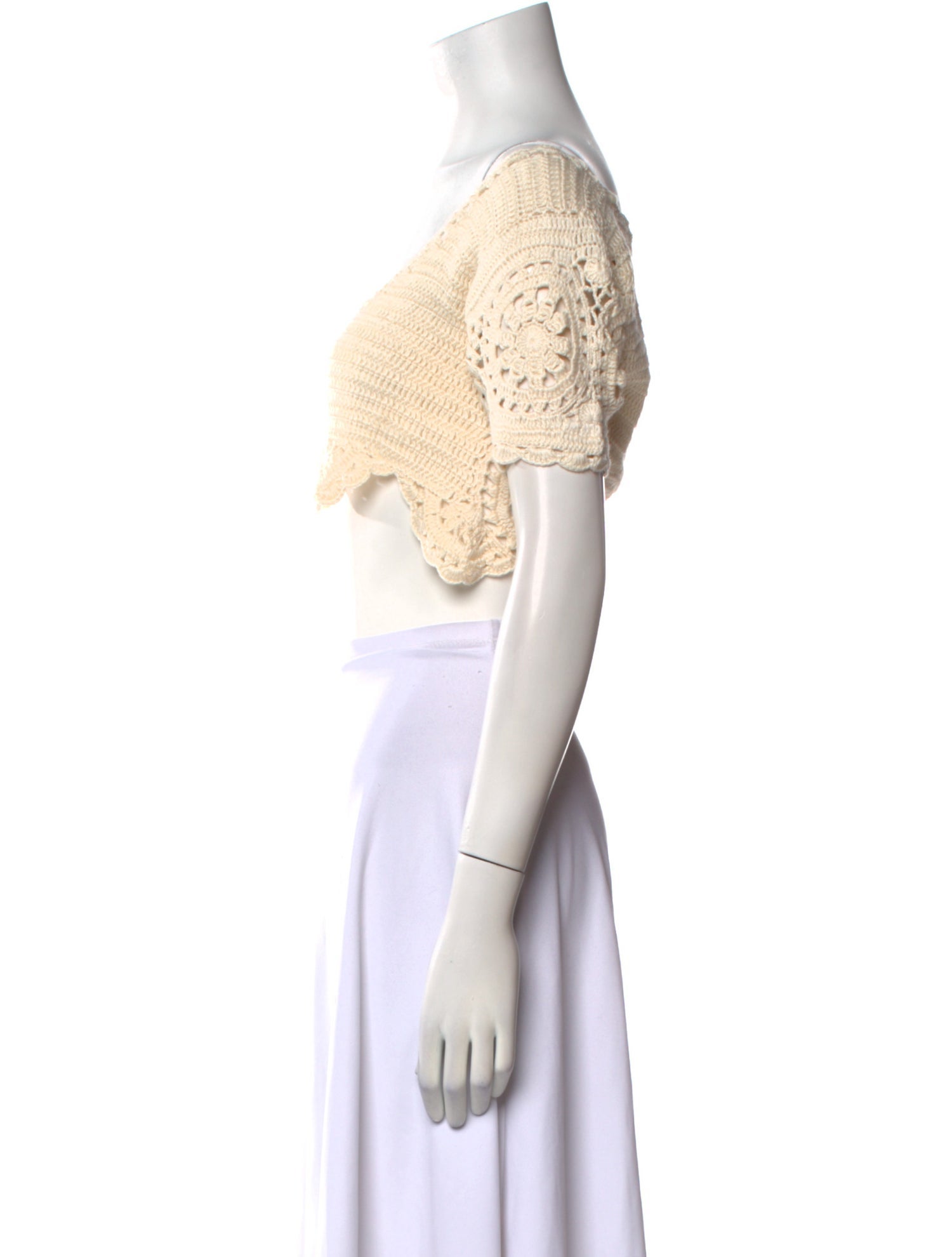 Akoia Swim Scoop Neck Short Sleeve Crop Top