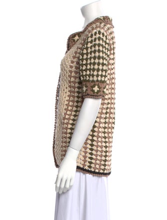 Akoia Swim Polka Dot Print Short Sleeve Button-Up Top