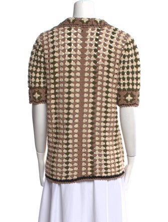 Akoia Swim Polka Dot Print Short Sleeve Button-Up Top