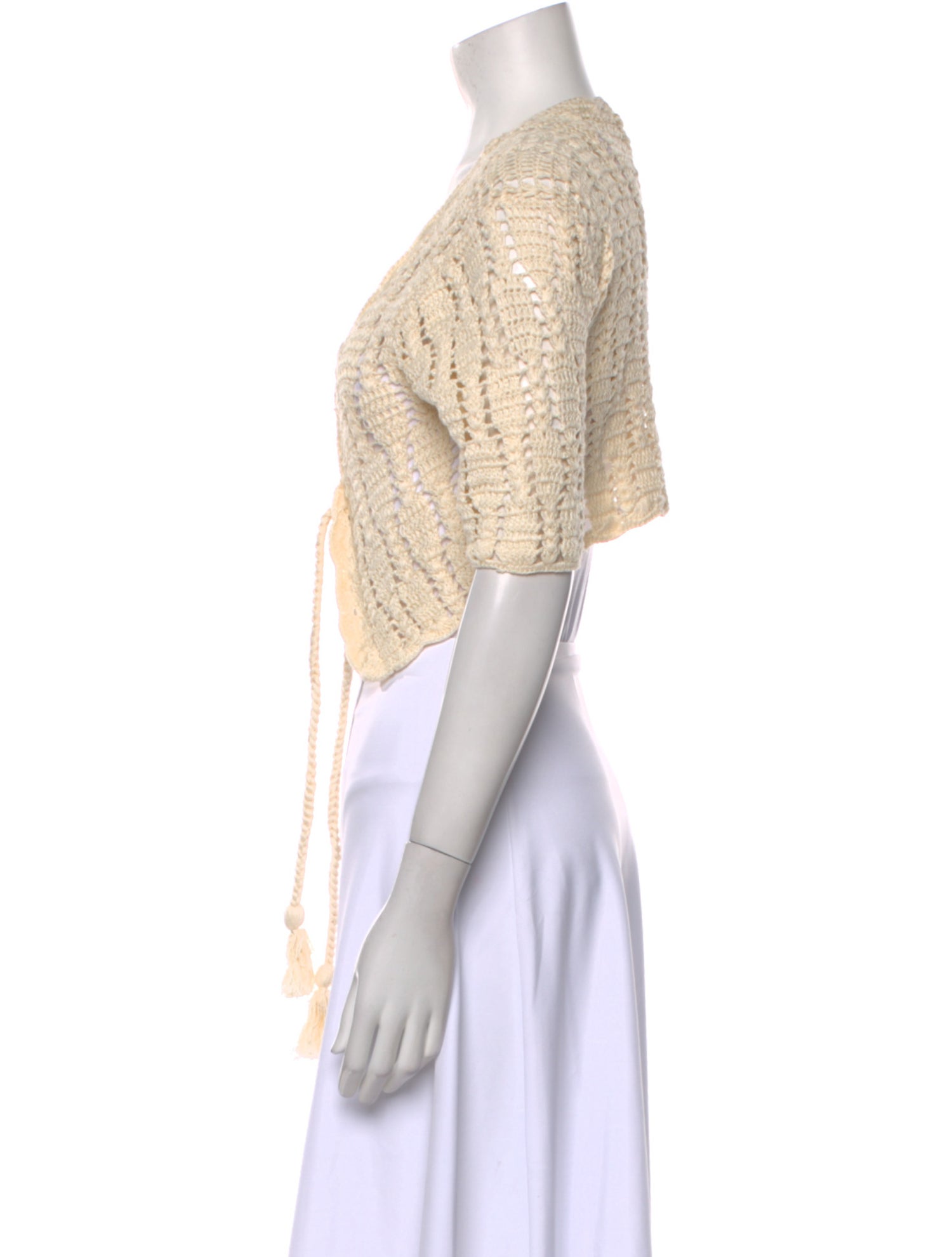 Akoia Swim Crochet Open Front Sweater