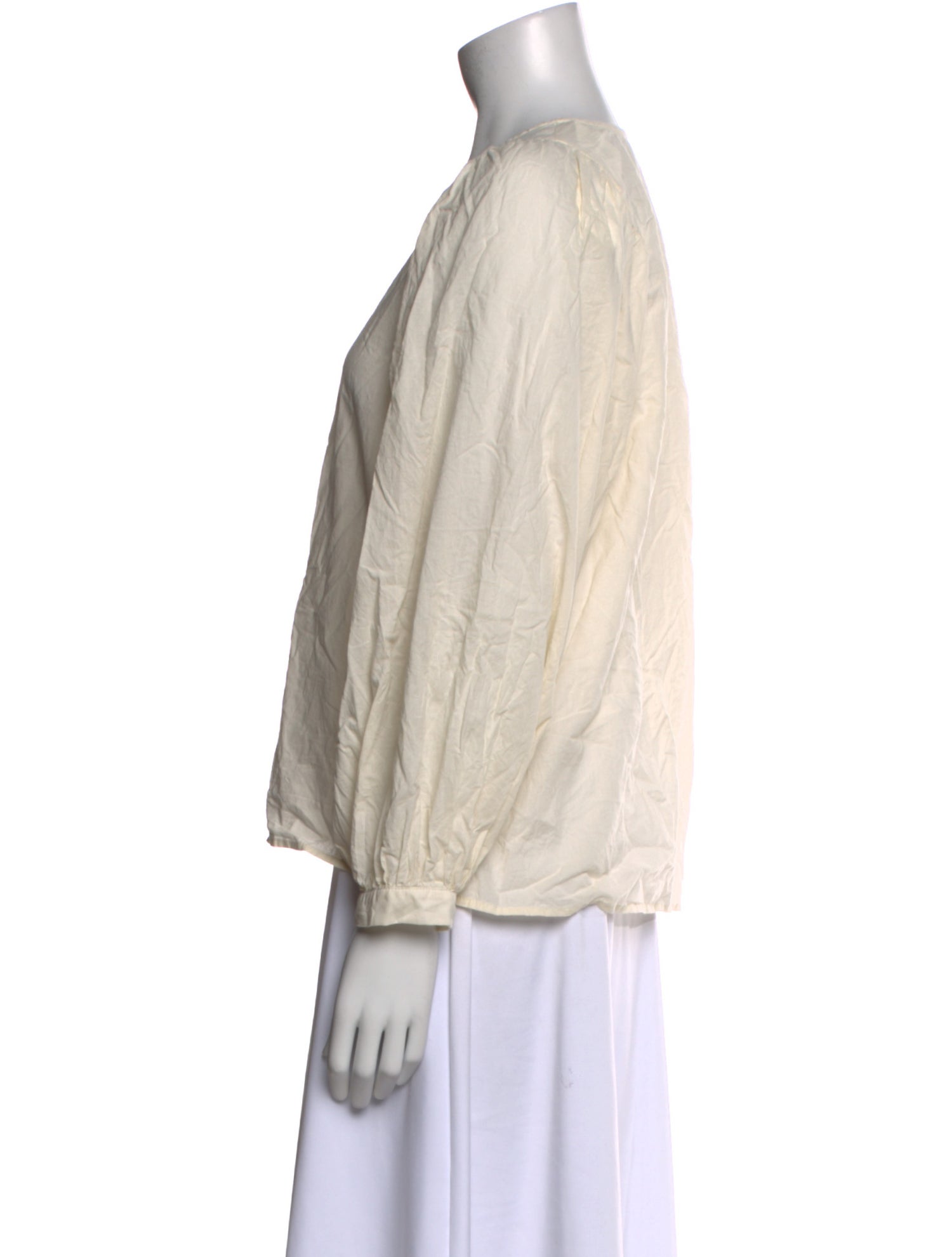 A BRONZE AGE. V-Neck Long Sleeve Button-Up Top