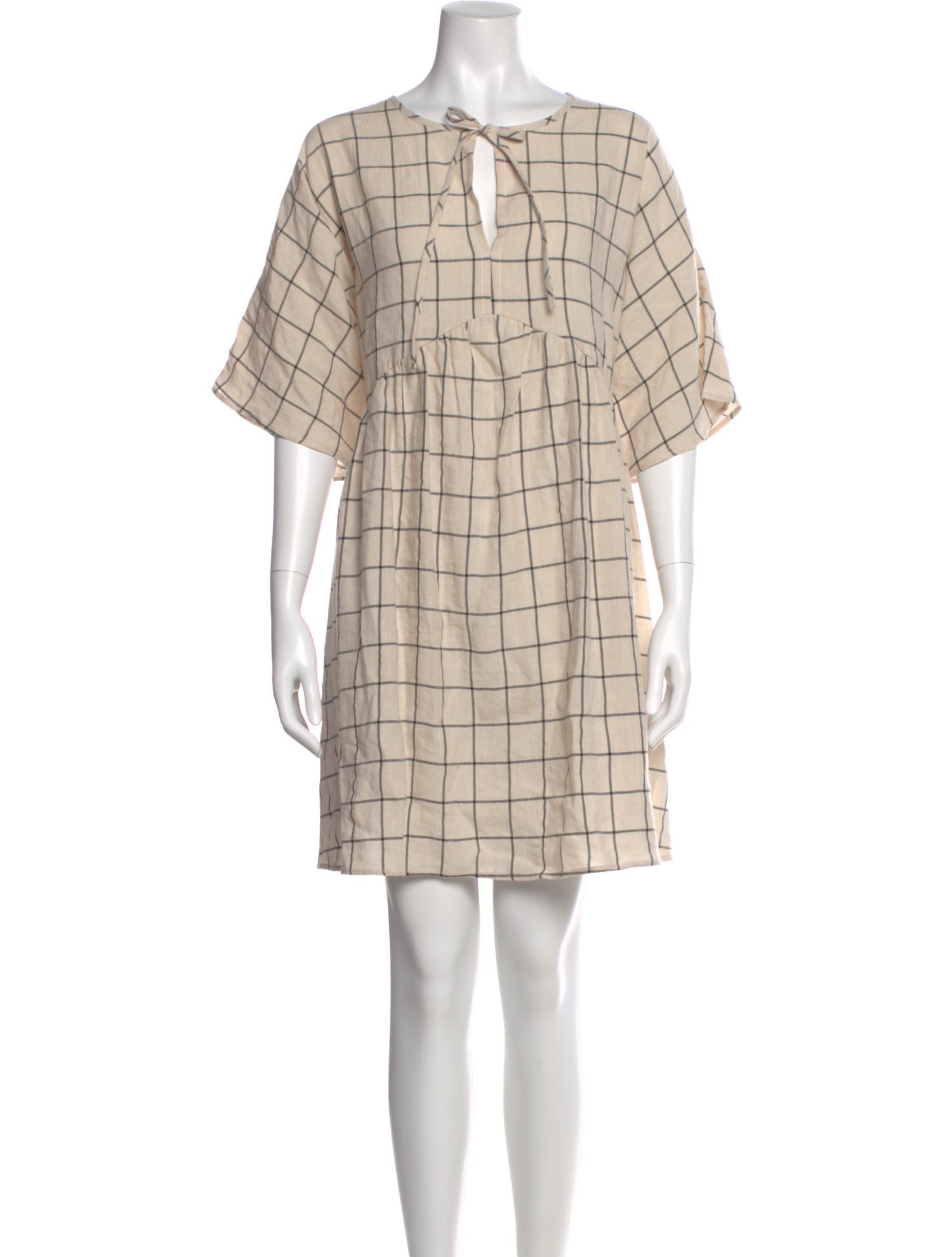 A BRONZE AGE. Plaid Print Mini Dress