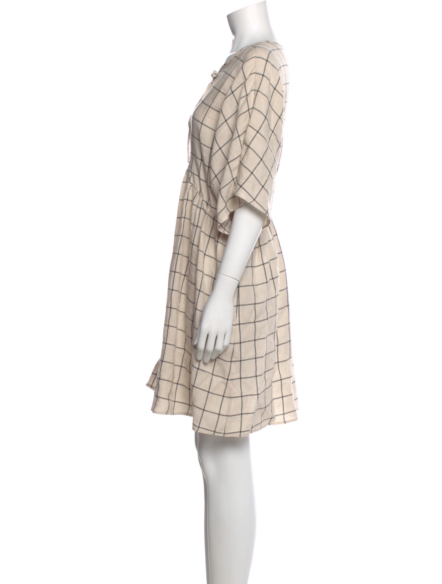 A BRONZE AGE. Plaid Print Mini Dress