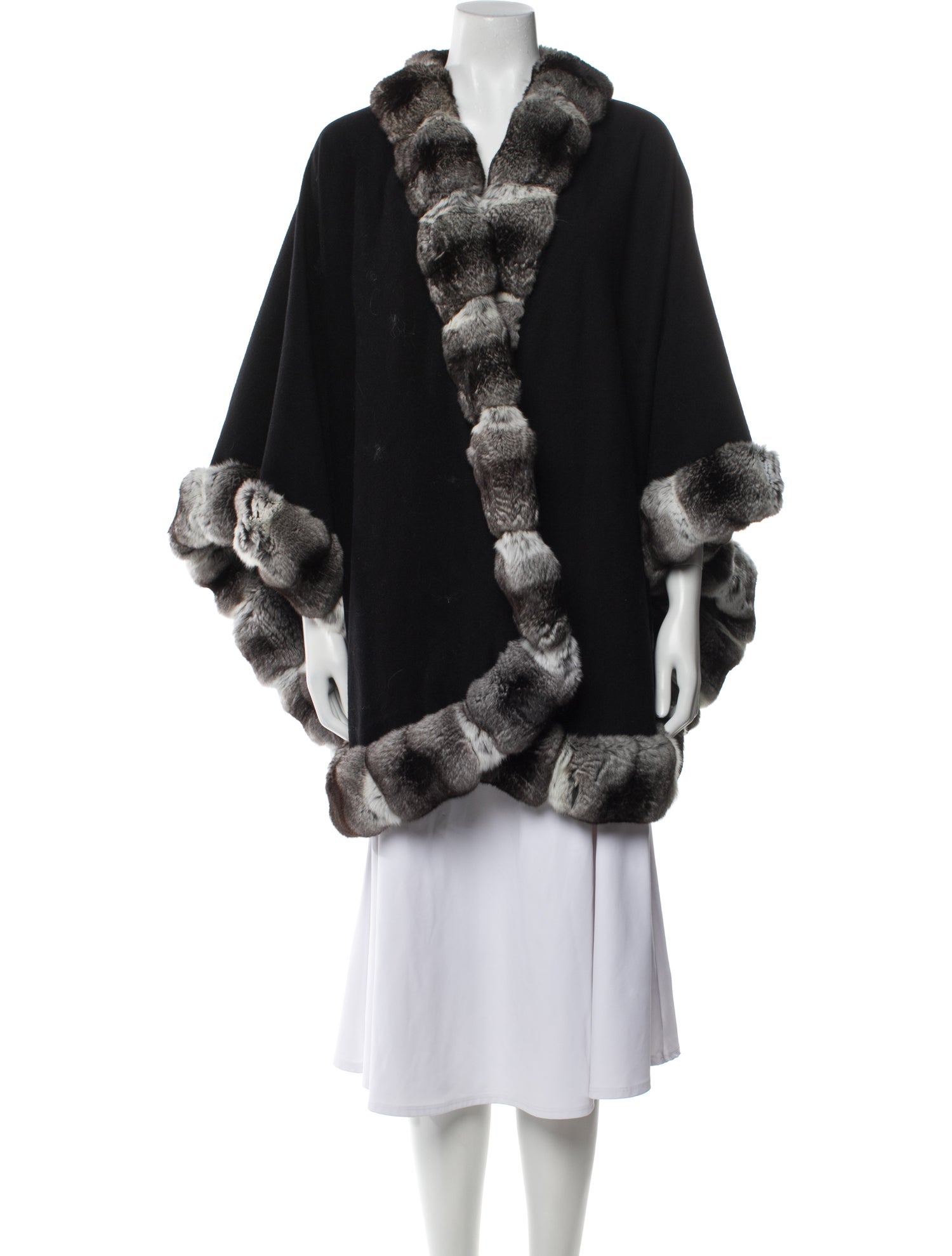 Alixandre Furs Striped V-Neck Sweater