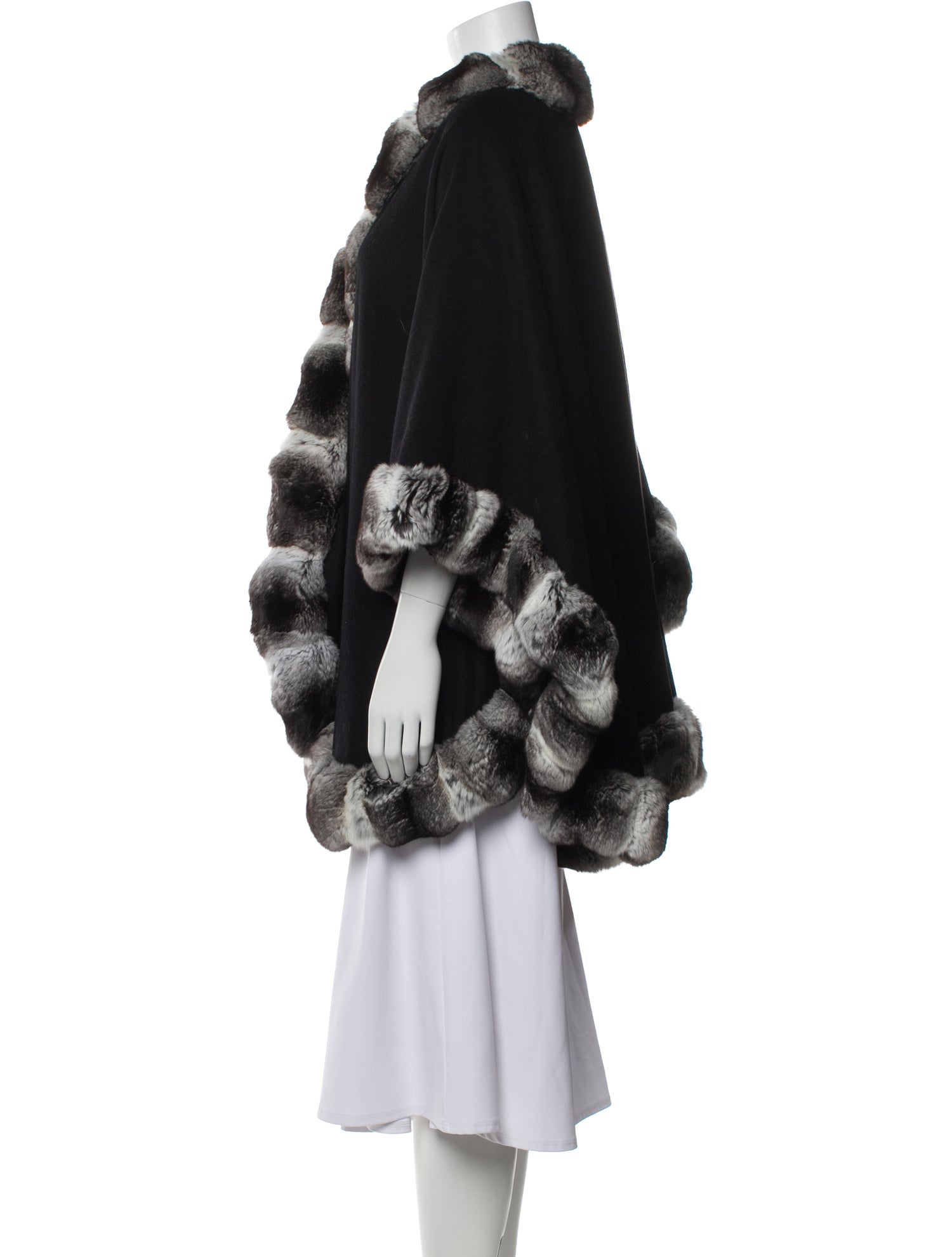 Alixandre Furs Striped V-Neck Sweater