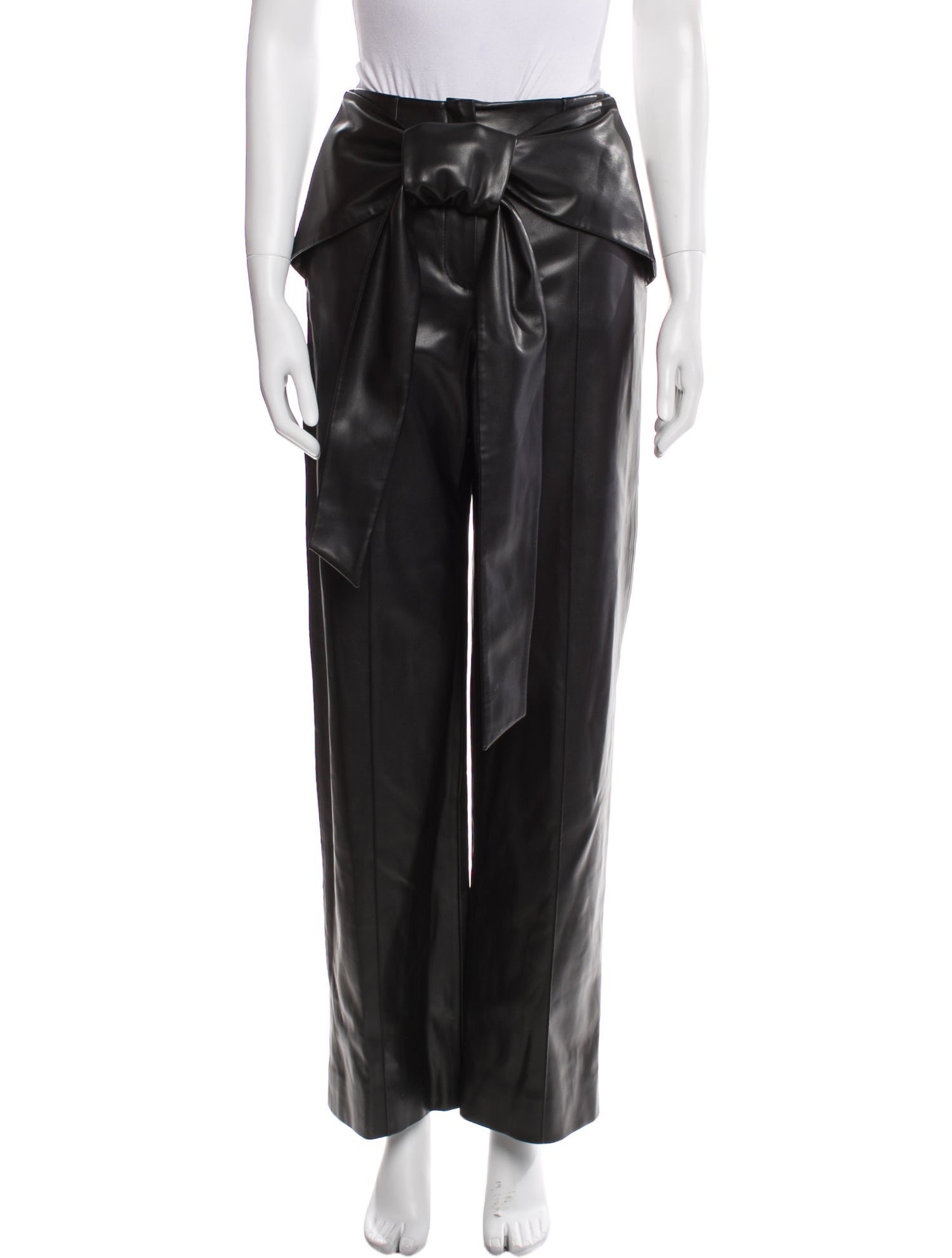 Aleksandre Akhalkatsishvili Faux Leather Wide Leg Pants
