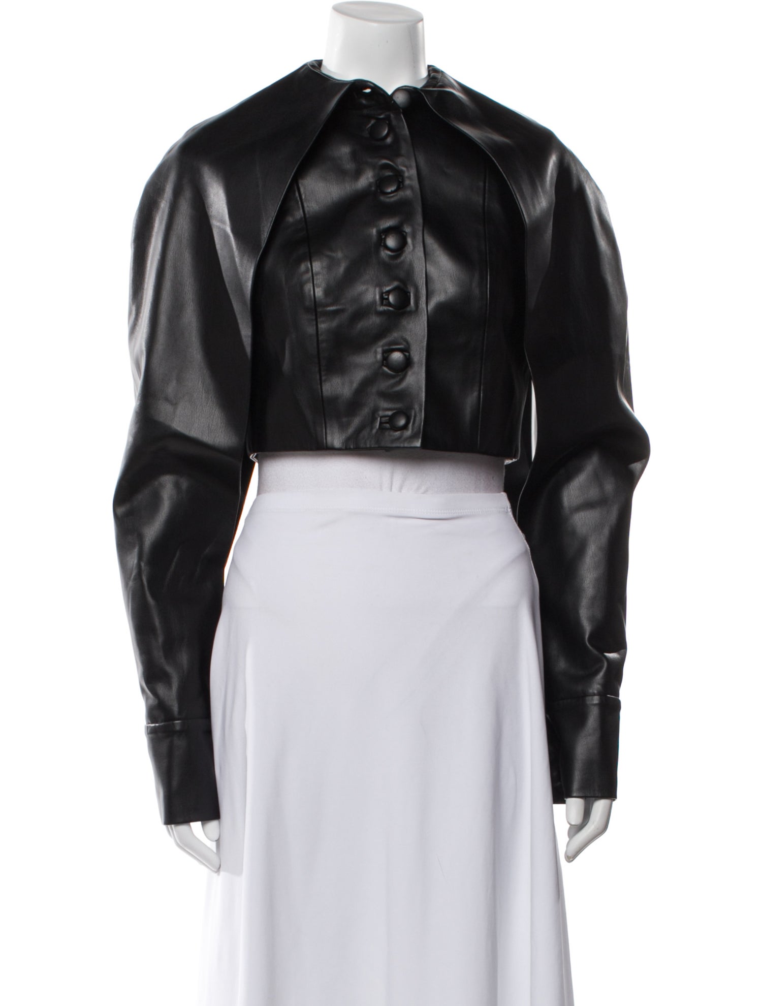 Aleksandre Akhalkatsishvili Faux Leather Bolero