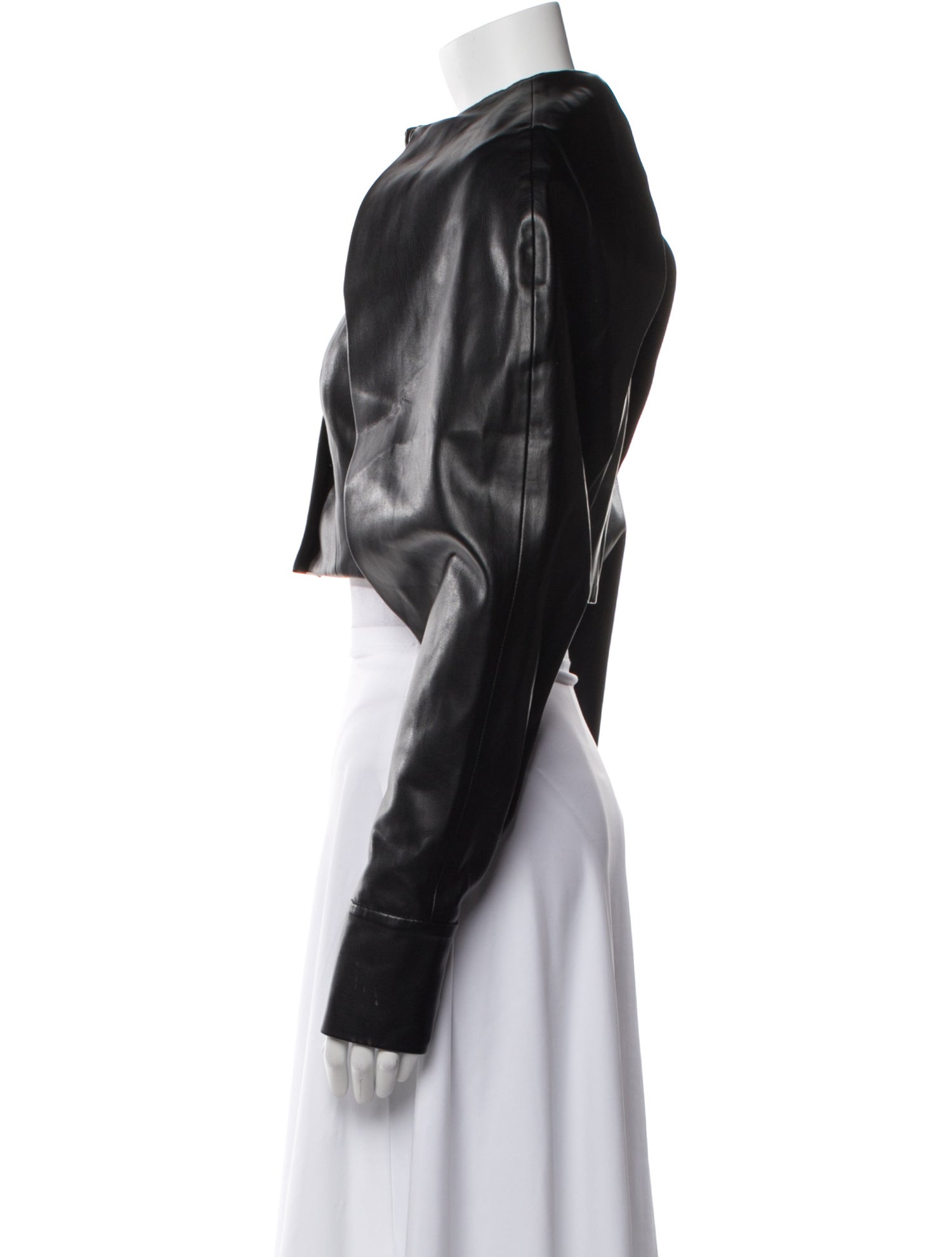 Aleksandre Akhalkatsishvili Faux Leather Bolero