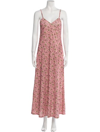 Alessia Zamattio Floral Print Long Dress