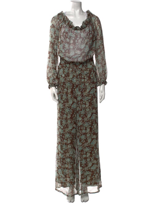 Alessia Zamattio Silk Printed Jumpsuit