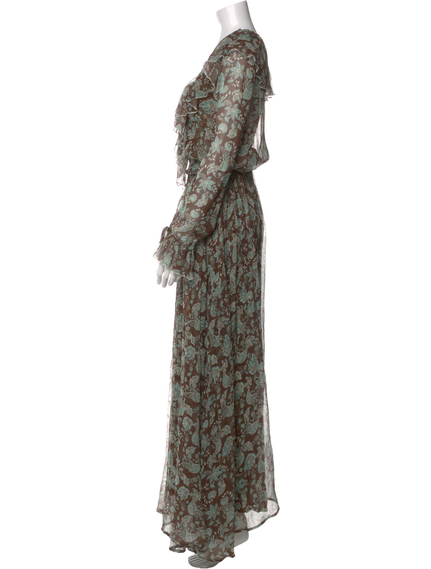 Alessia Zamattio Silk Long Dress