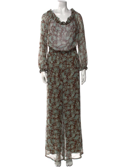 Alessia Zamattio Silk Printed Jumpsuit