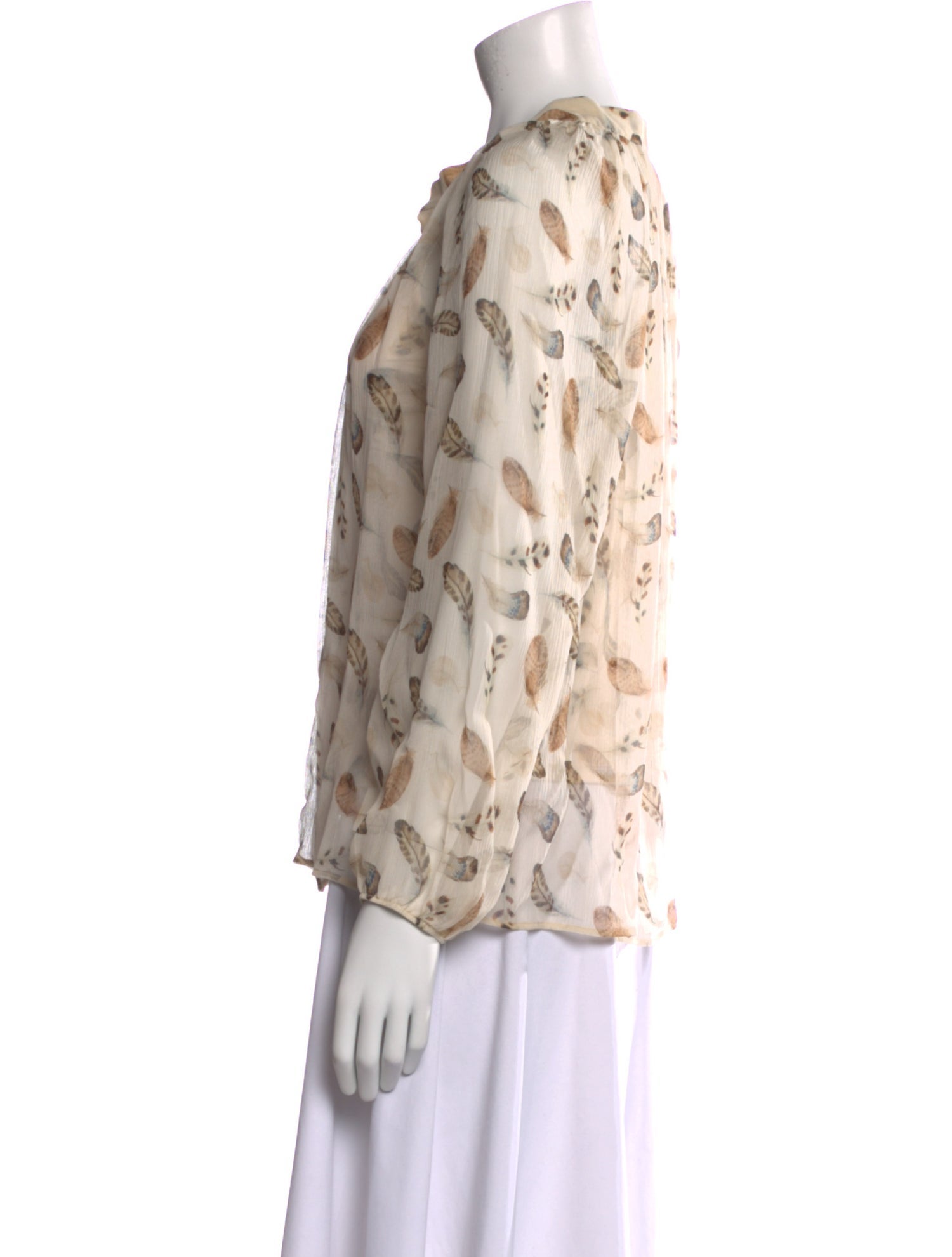 Alessia Zamattio Printed V-Neck Blouse