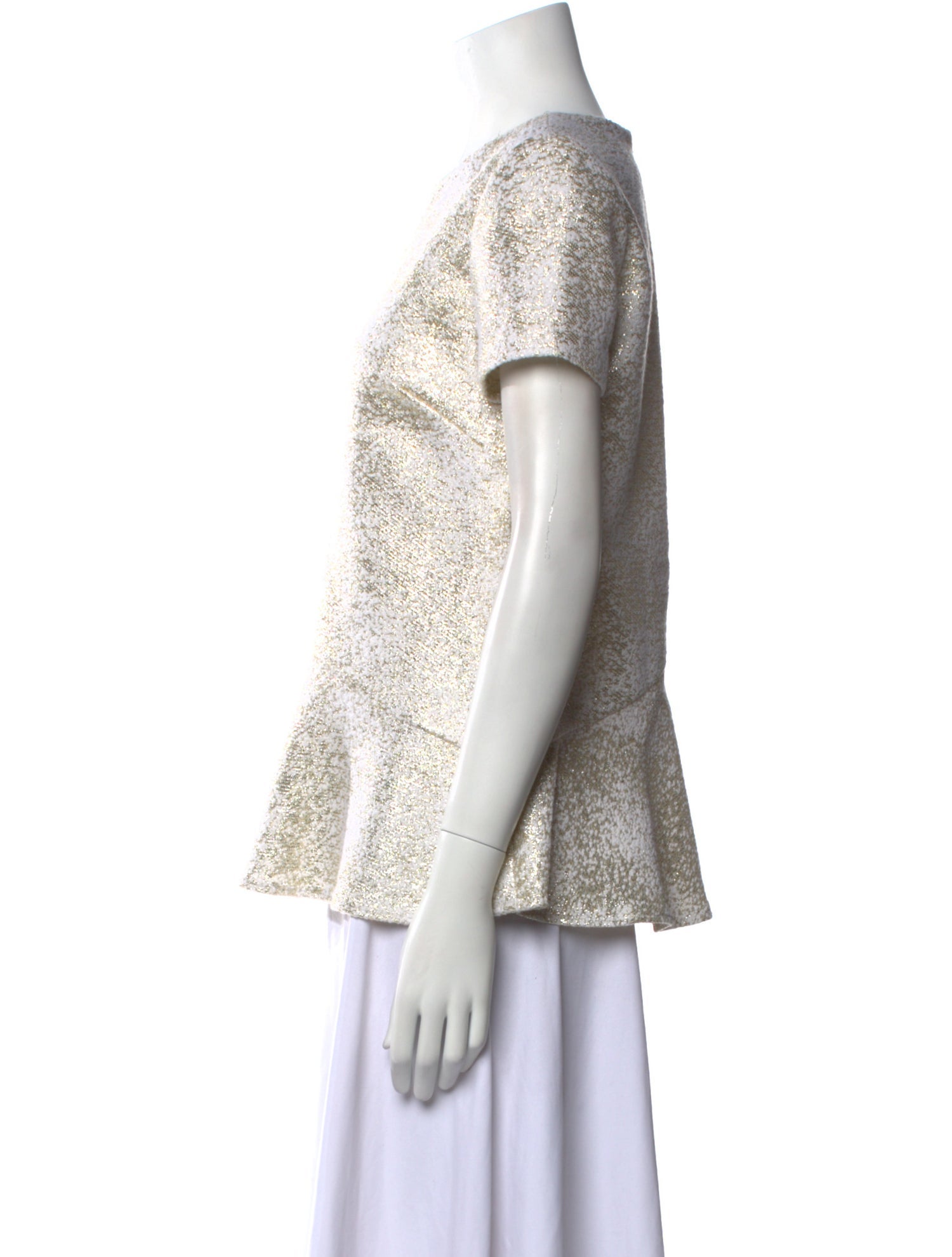 ALICE WALK Silk Crew Neck Top