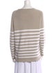 ALICE WALK Striped Bateau Neckline Sweater