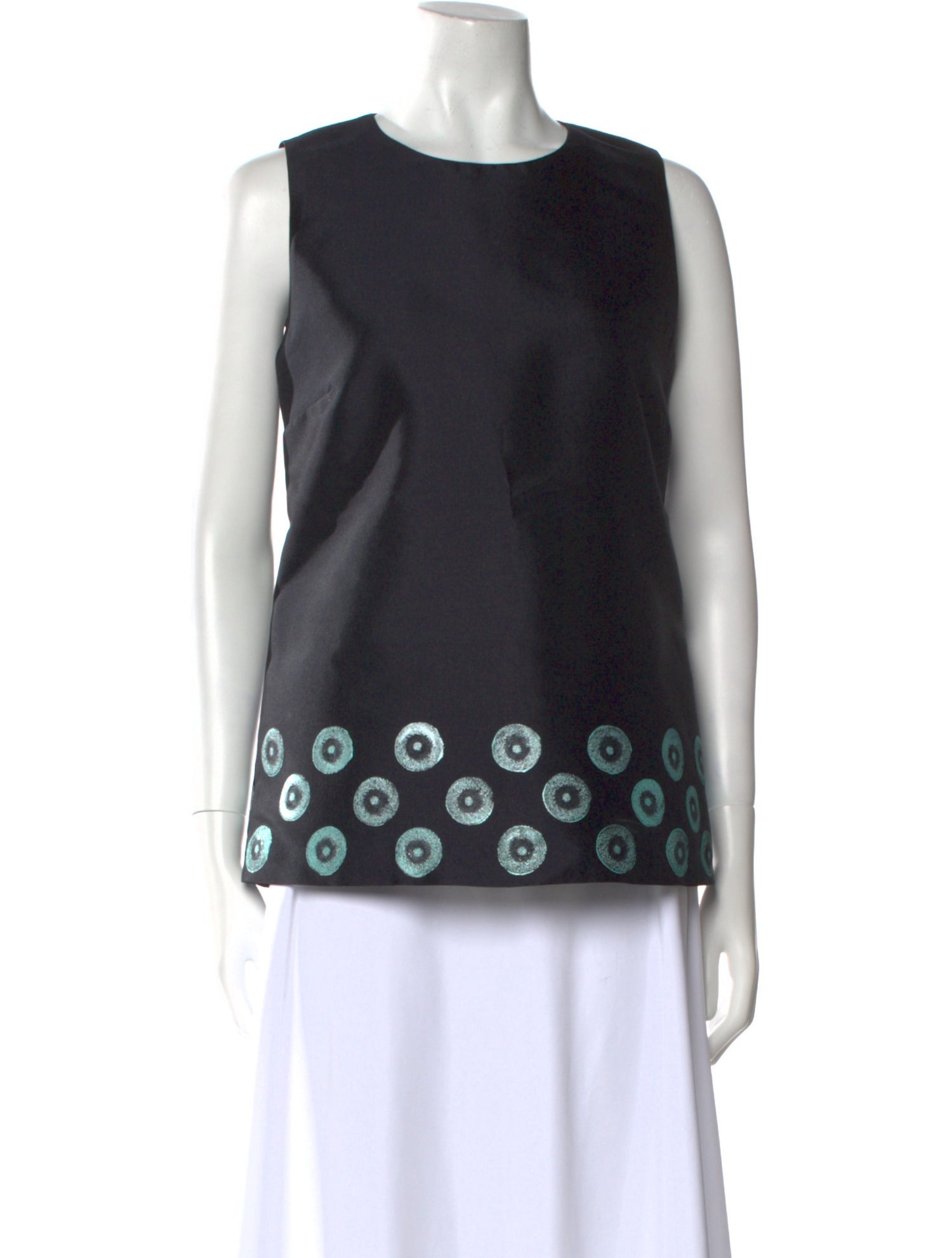 ALICE WALK Graphic Print Crew Neck Top