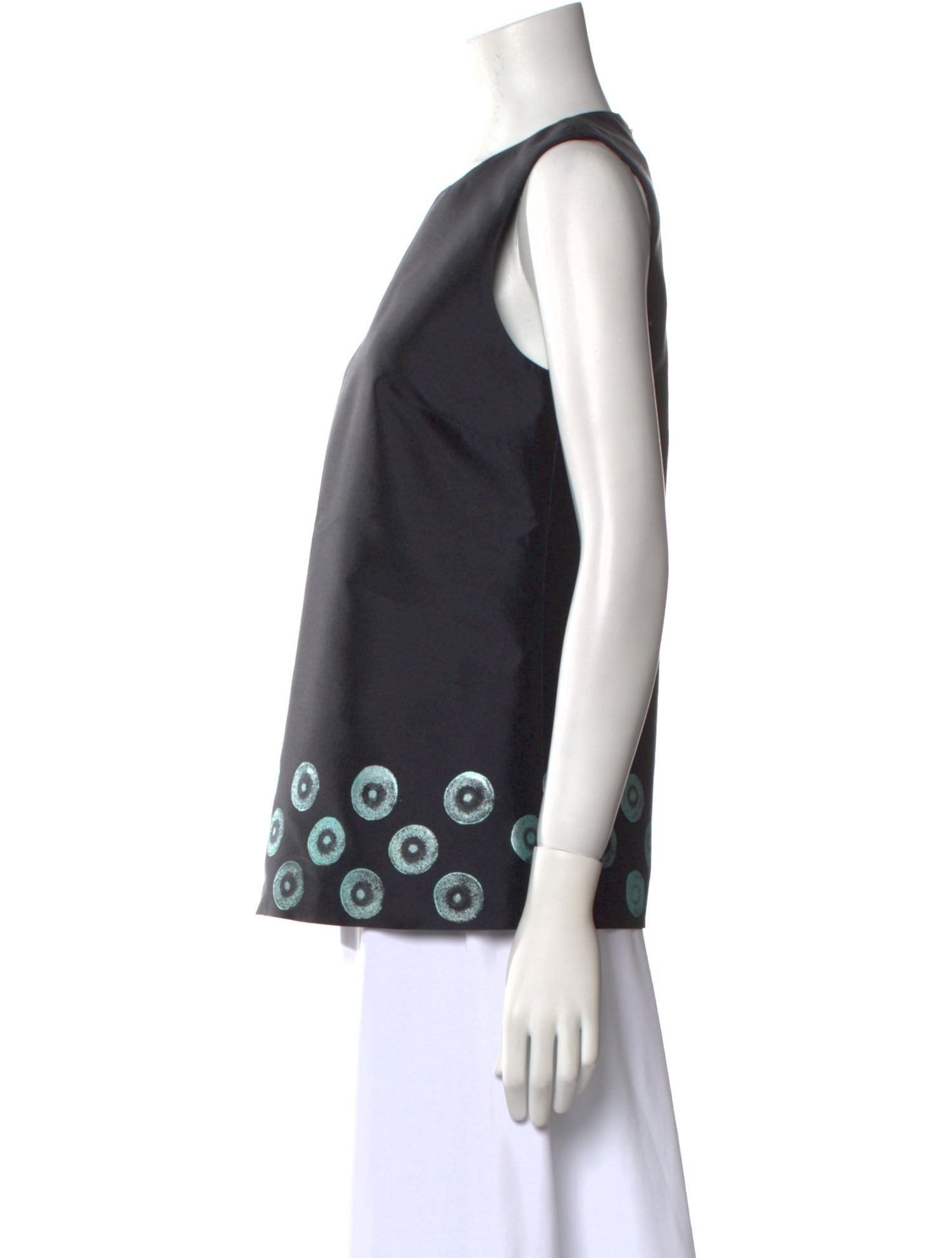 ALICE WALK Graphic Print Crew Neck Top