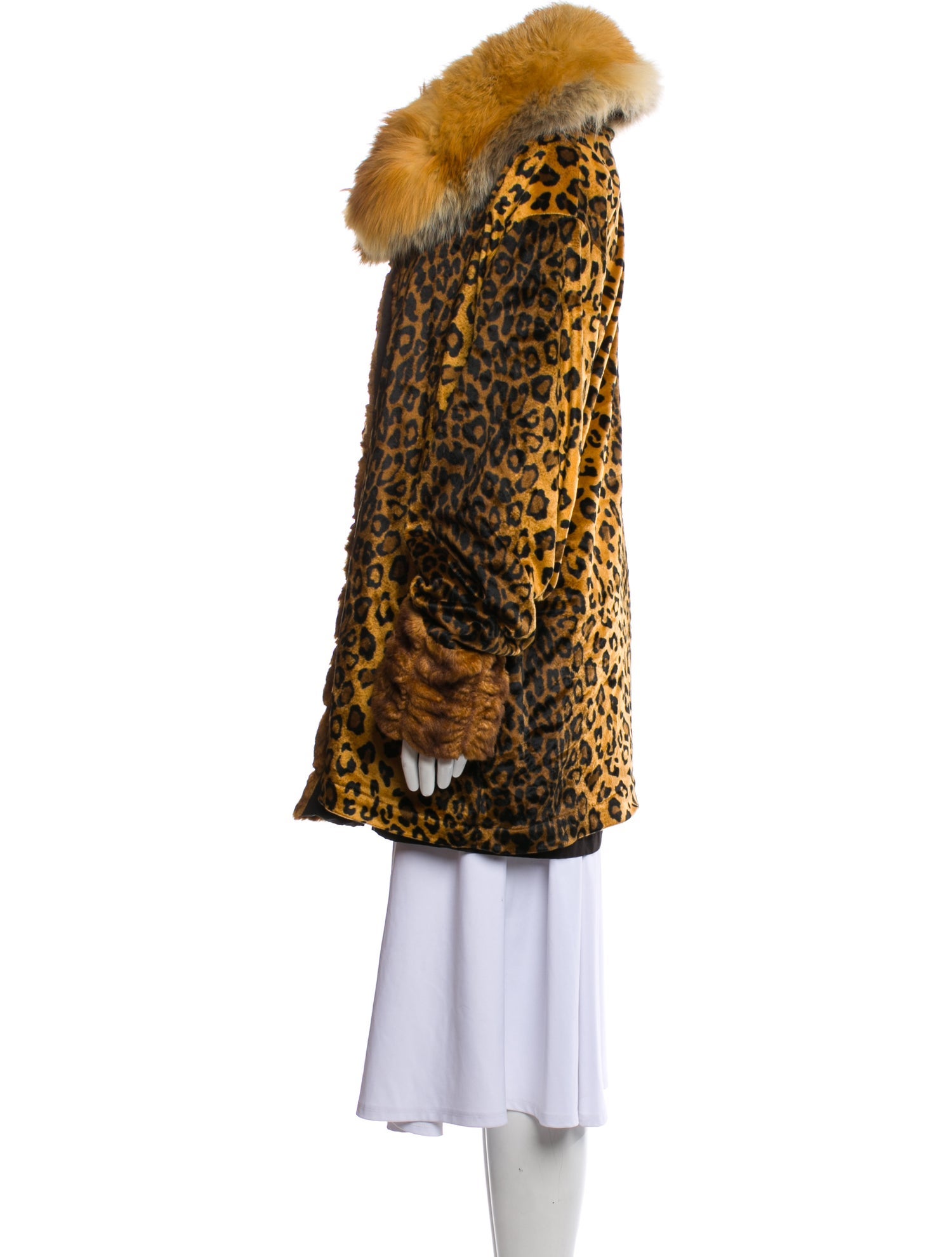 Alaskan Animal Print Faux Fur Coat