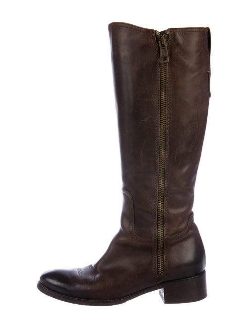 Alberto Fermani Leather Riding Boots Brown