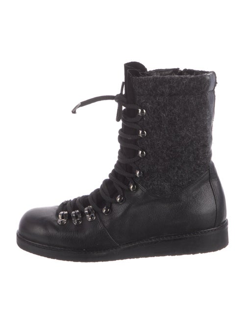 Alberto Fermani Leather Combat Boots