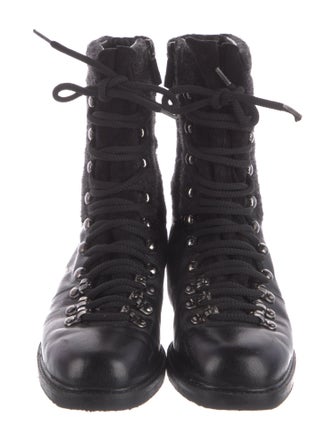 Alberto Fermani Leather Combat Boots