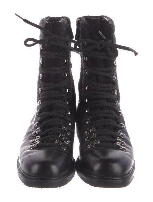 Alberto Fermani Leather Combat Boots