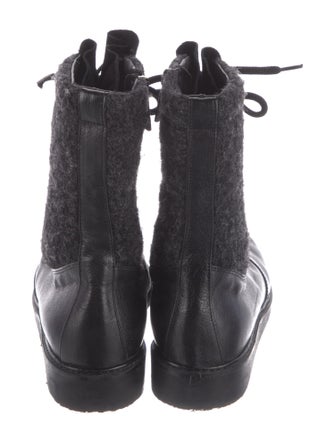 Alberto Fermani Leather Combat Boots