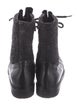 Alberto Fermani Leather Combat Boots