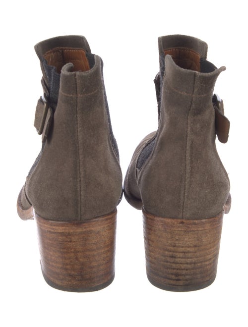 Alberto Fermani Suede Colorblock Pattern Chelsea Boots