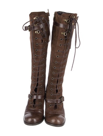 Alberto Fermani Suede Lace-Up Boots