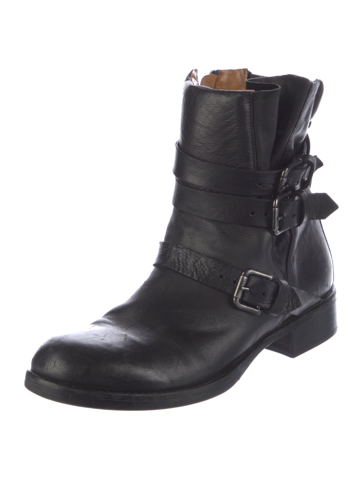 Alberto Fermani Leather Moto Boots