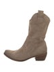 Alberto Fermani Suede Embroidered Accent Moto Boots