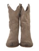 Alberto Fermani Suede Embroidered Accent Moto Boots