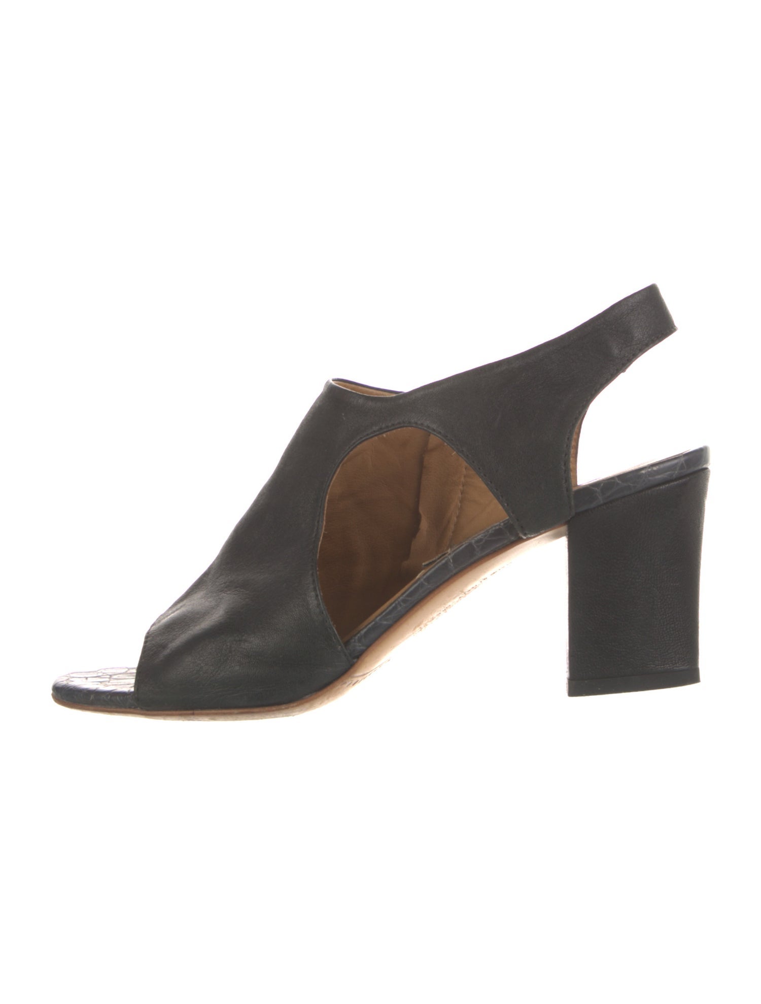 Alberto Fermani Leather Slingback Sandals