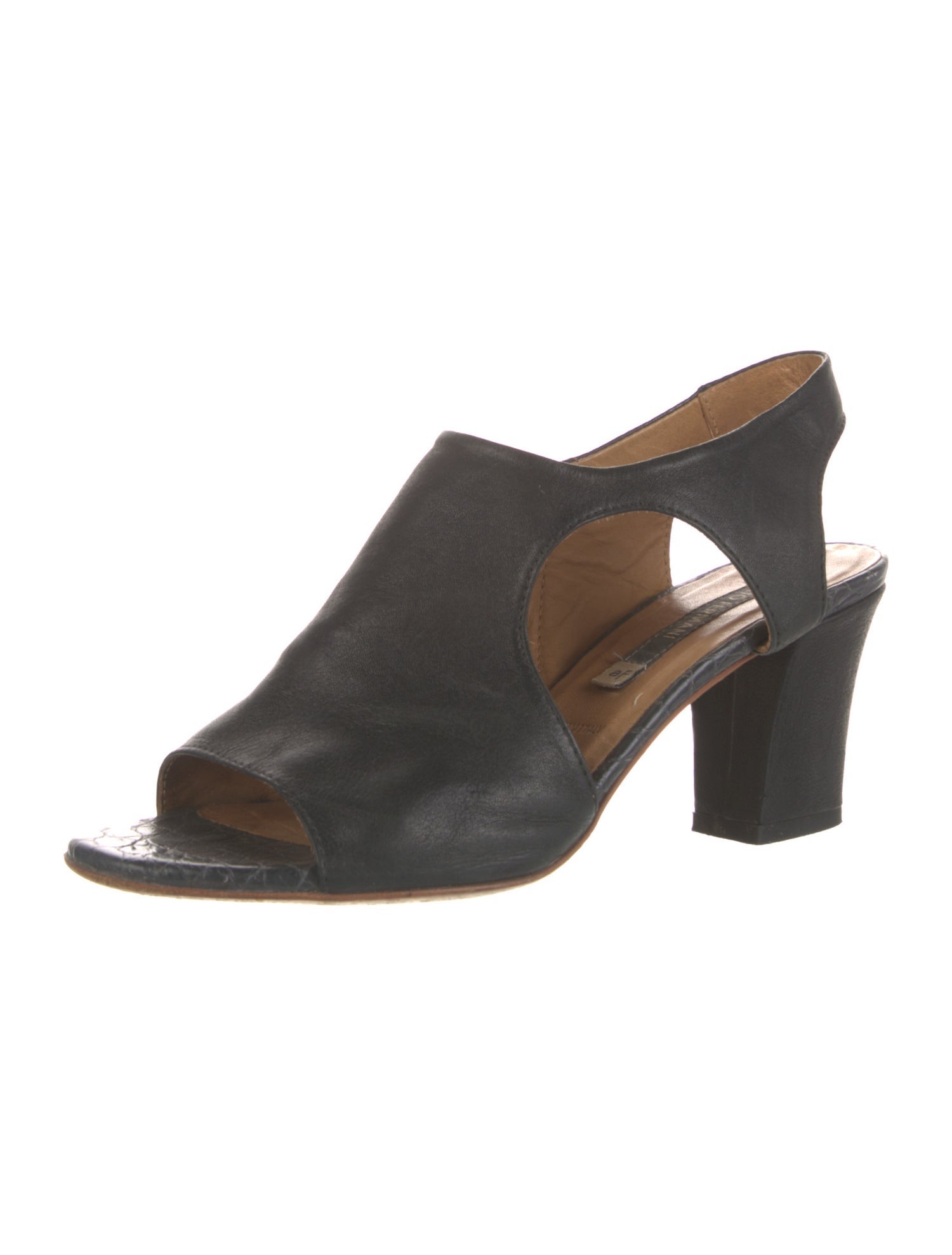 Alberto Fermani Leather Slingback Sandals