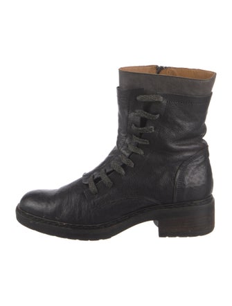Alberto Fermani Leather Combat Boots
