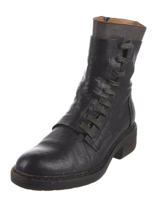 Alberto Fermani Leather Combat Boots