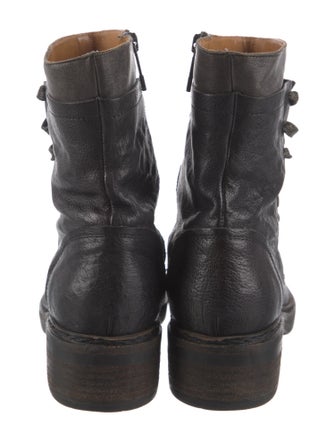 Alberto Fermani Leather Combat Boots
