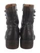 Alberto Fermani Leather Combat Boots