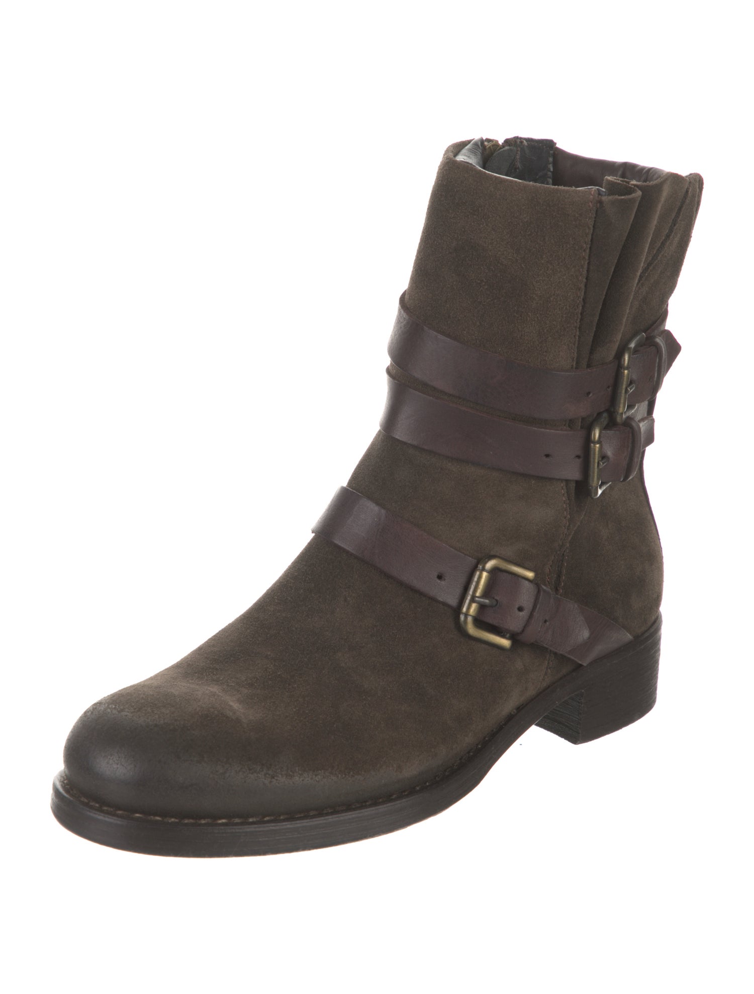 Alberto Fermani Suede Moto Boots