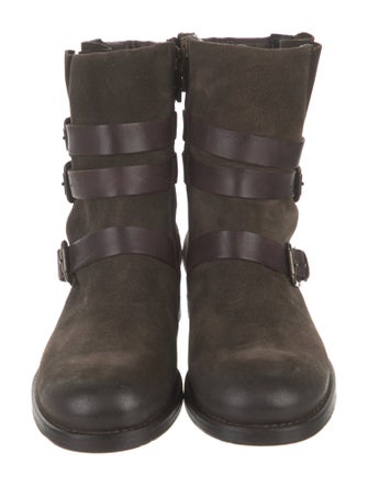 Alberto Fermani Suede Moto Boots